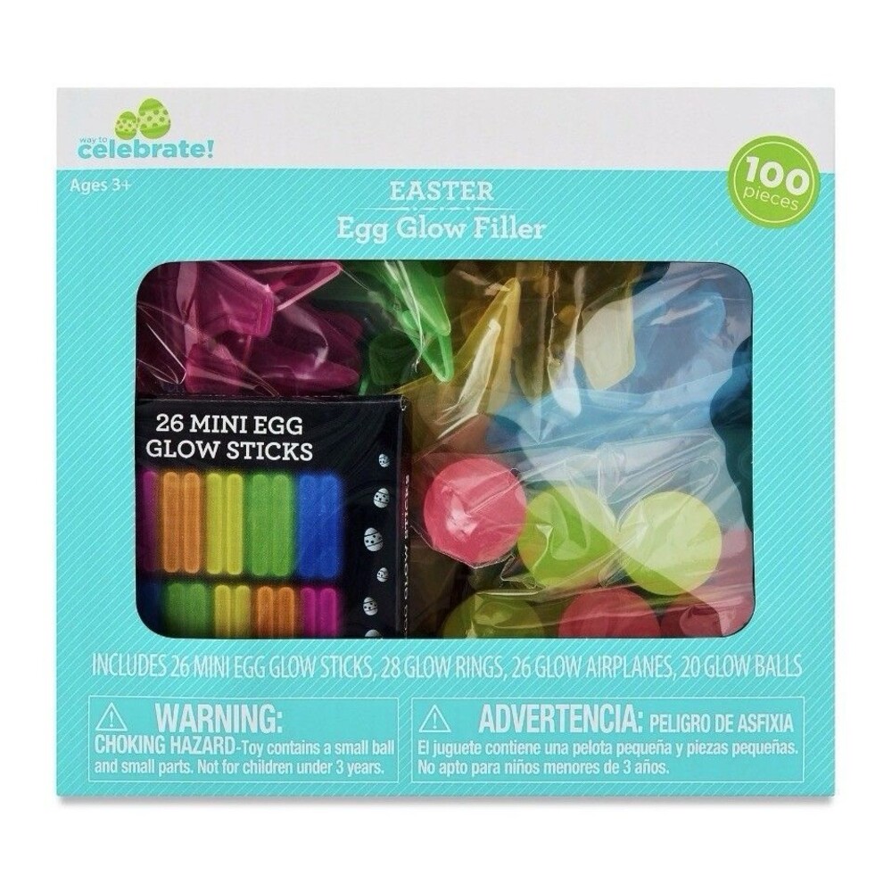 Multicolor Egg Glow Filler, 100 Pieces, Easter by Way To Celebrate